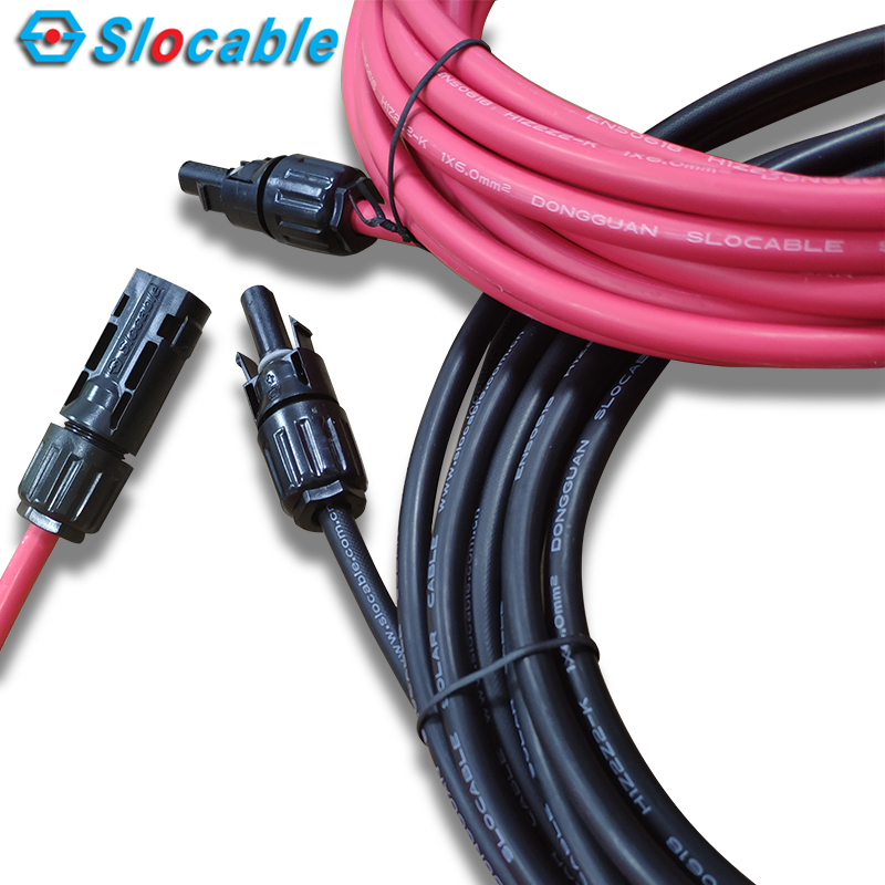 10 m Solarkabel PV-Kabel 4 mm rot schwarz mit Buchse und Stecker MC4 kompatibel 