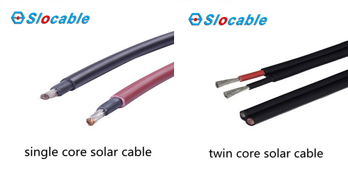 Single-core and twin-core solar cables