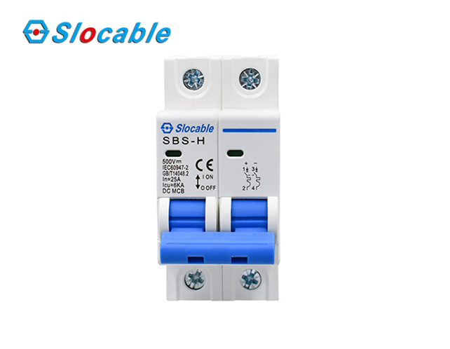 Slocable 2 Pole Solar DC Miniature Circuit Breaker ສໍາລັບລະບົບແສງອາທິດ