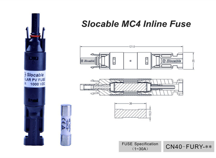 slocable mc4 inline fuse connector diagram